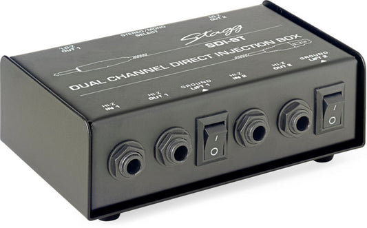 Stagg SDI-ST Dual Channel Direct Injection DI Box With Stereo/Mono Switch