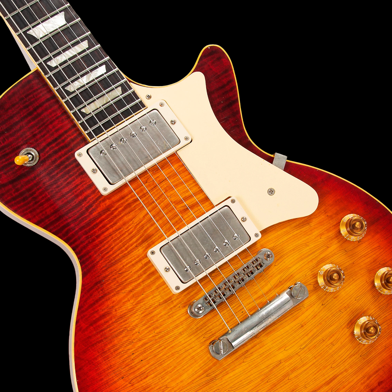 Heritage H150 Custom Core Flame Top Artisan Aged Dark Cherry Sunburst Electric Guitar