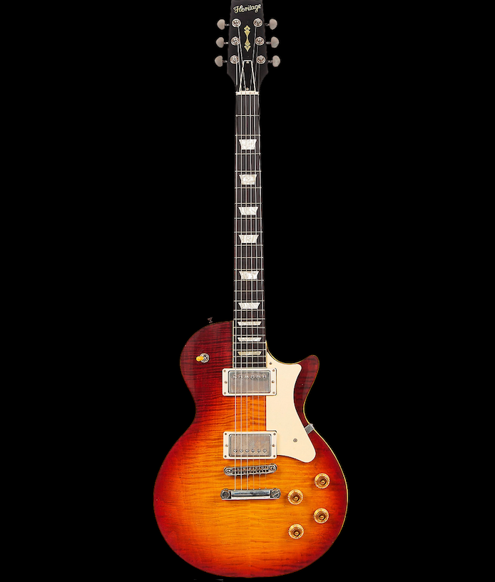 Heritage H150 Custom Core Flame Top Artisan Aged Dark Cherry Sunburst Electric Guitar