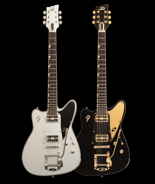Duesenberg Falken Silver & Matte Black Electric Guitar