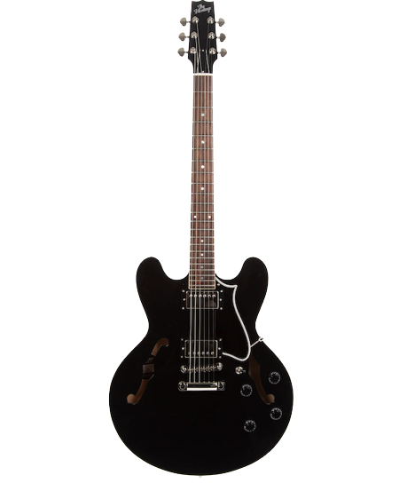 The Heritage H535-EBN Semi Hollow Body Ebony Electric Guitar - Pre Order Now